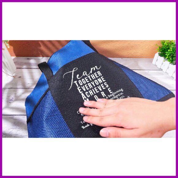 10 Pack Large Capacity Oxford Tote Bags with Inspirational Quotes - Picture 8 of 8